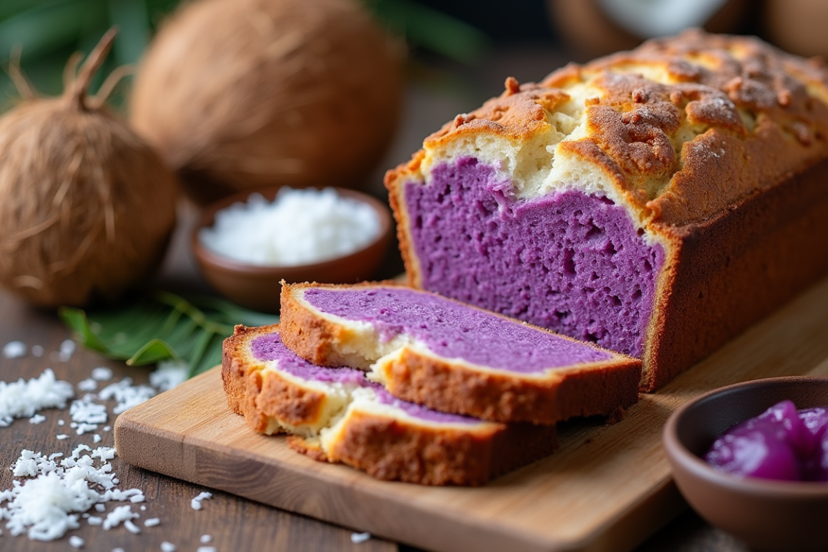 coconut ube milk bread​