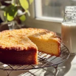 Can I use kefir instead of yogurt in cake – kefir being poured into cake batter.