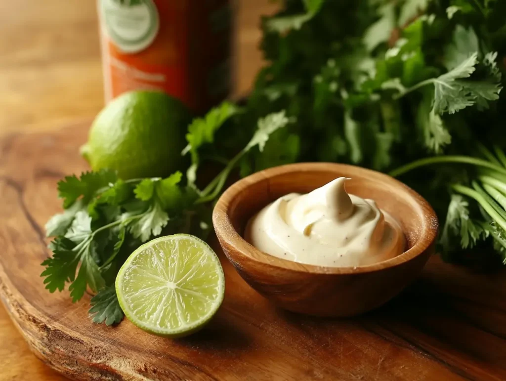What is fish taco sauce made of