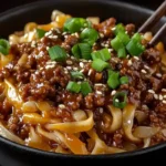 Mongolian Ground Beef Noodles