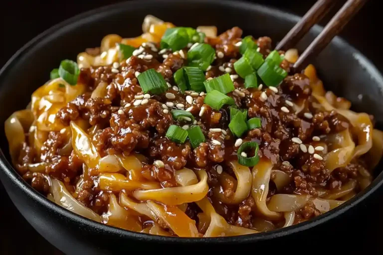 Mongolian Ground Beef Noodles